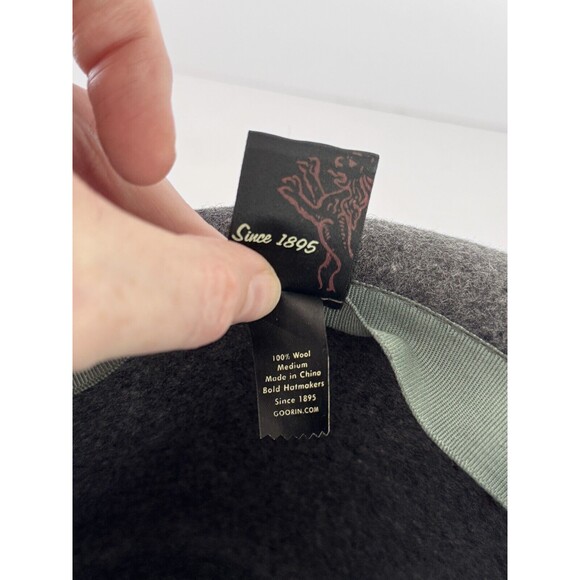 Goorin Bros. 100% Wool Fedora Hat Size Medium Grey Classic Designer - Picture 8 of 8